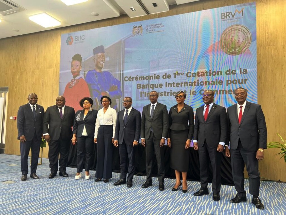La banque internationale pour l'industrie et le commerce du Benin (BIIC) admise à la côte de la BRVM